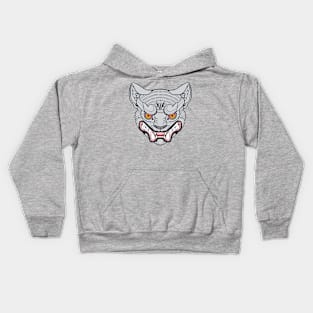 Asian style cat mask Kids Hoodie